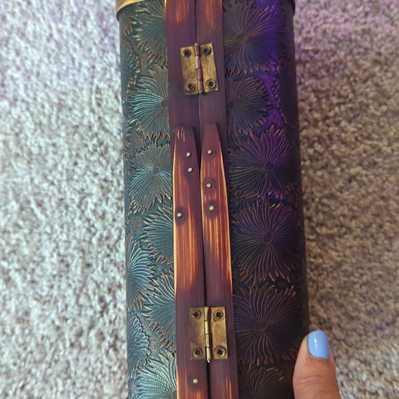 Vintage mid century wooden purse - Picture 5 of 9